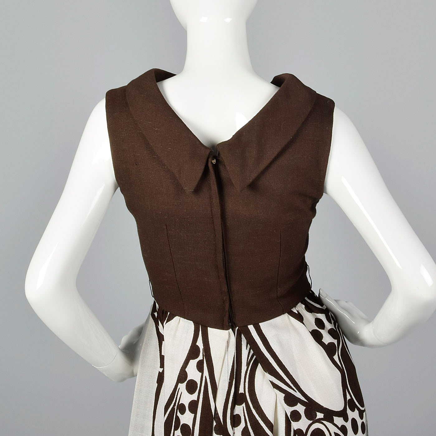 1970s Brown Paisley Jumpsuit