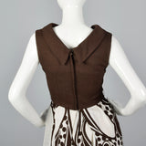 1970s Brown Paisley Jumpsuit