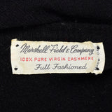 XS 1950s Black Cashmere Cardigan with Pearl Beading