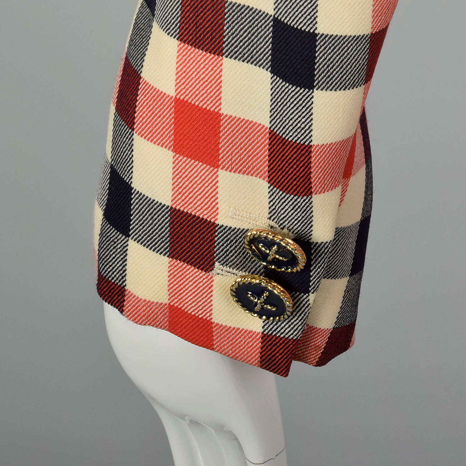 Medium 1980s Italian Gingham Check Jacket