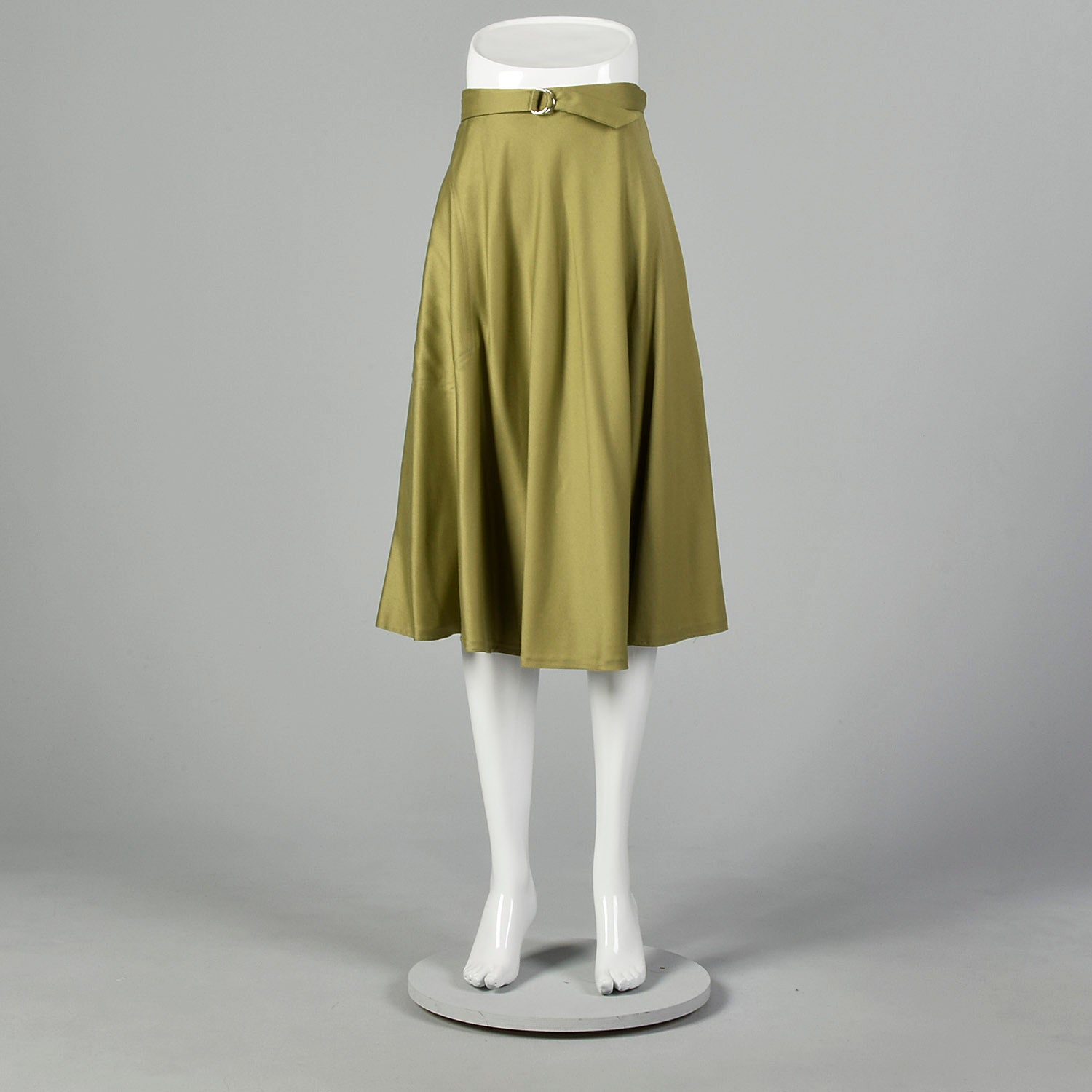 Ellen Tracy 1970s Green Wrap Skirt