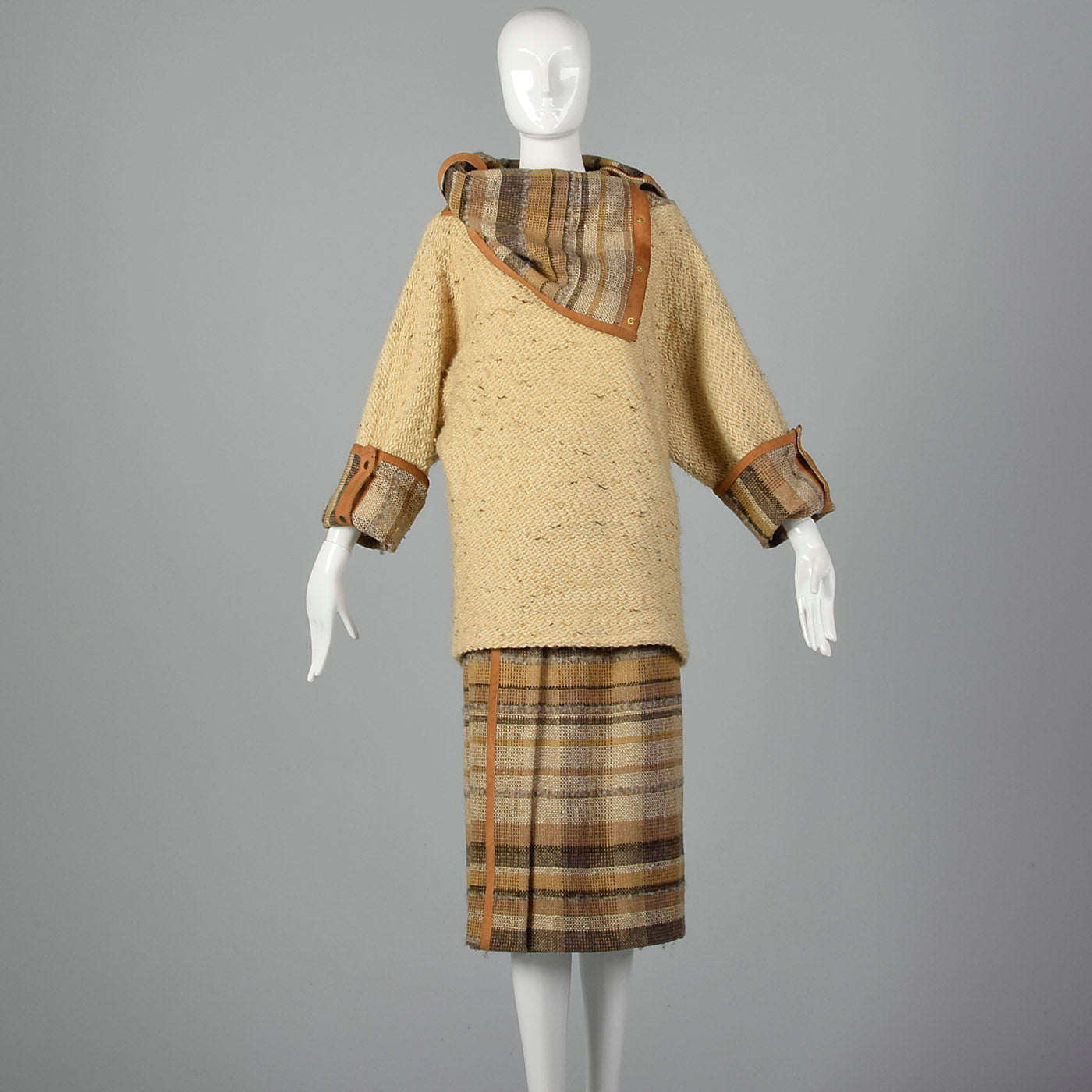 1970s Wool Tweed Skirt Set