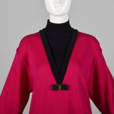 XL Ferragamo Pink & Black Sweater 1990s