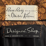 1950s Brown Lace Overlay Skirt Suit