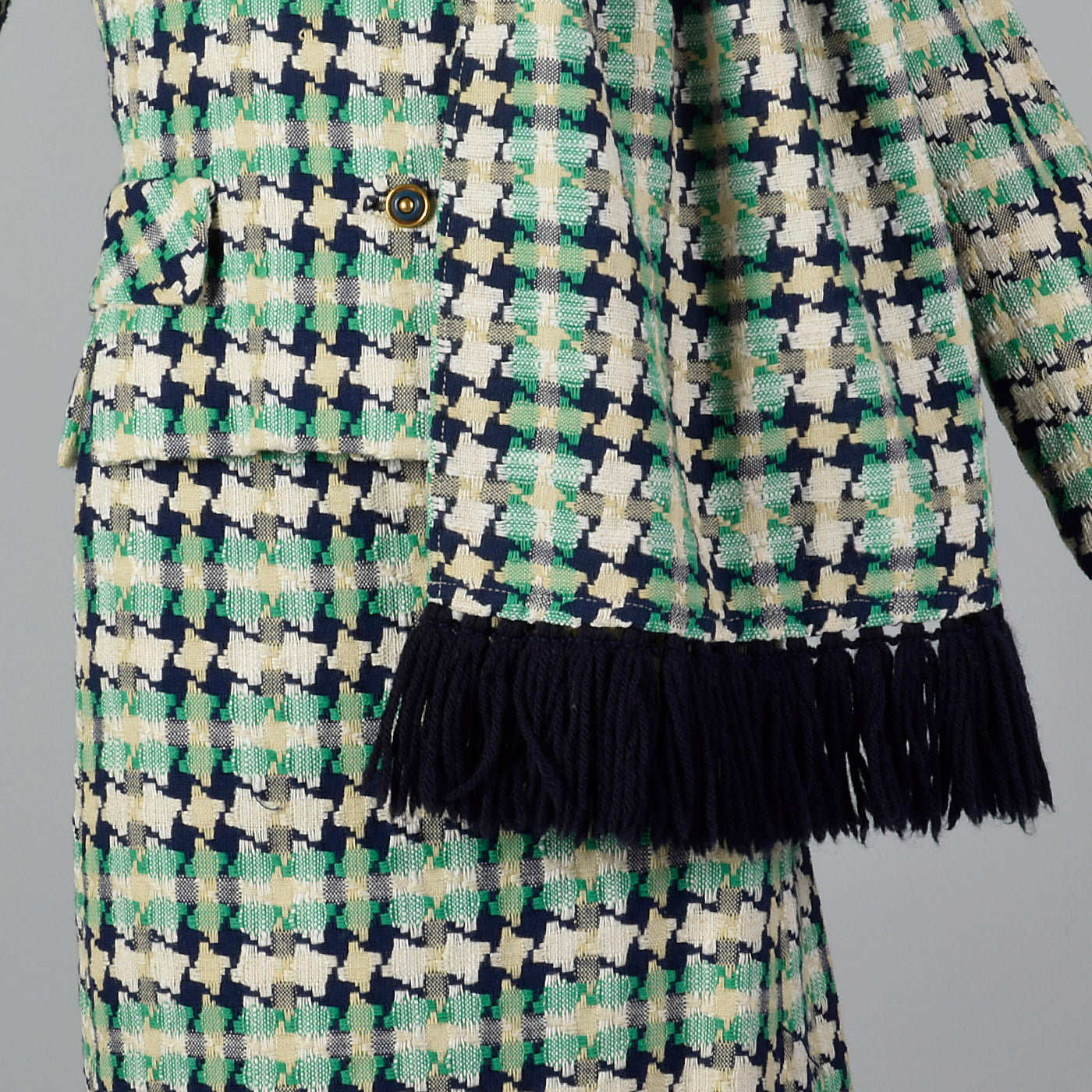 1960s I. Magnin Tweed Dress with Matching Jacket, Scarf, and Beret