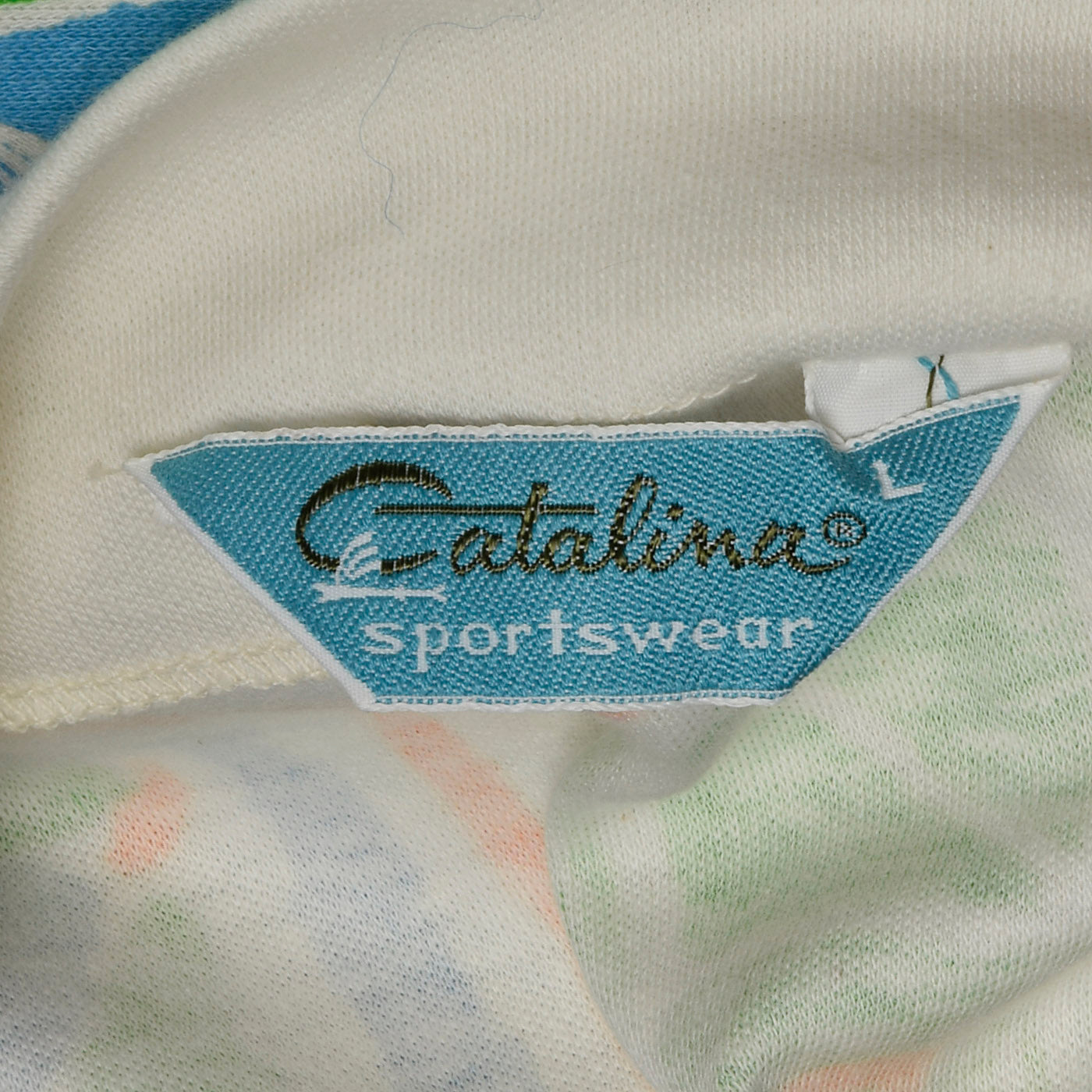 1970s Catalina Printed Boatneck Top
