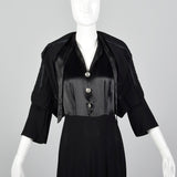 1930s Black Dress with Illusion Jacket