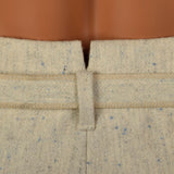 1950s Mens Hollywood Waist Wool Pants with Blue Flecks