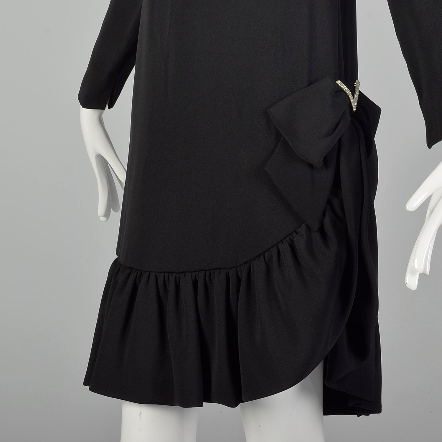 XS Roger Milot for Fred Perlberg 1960s Black Dress