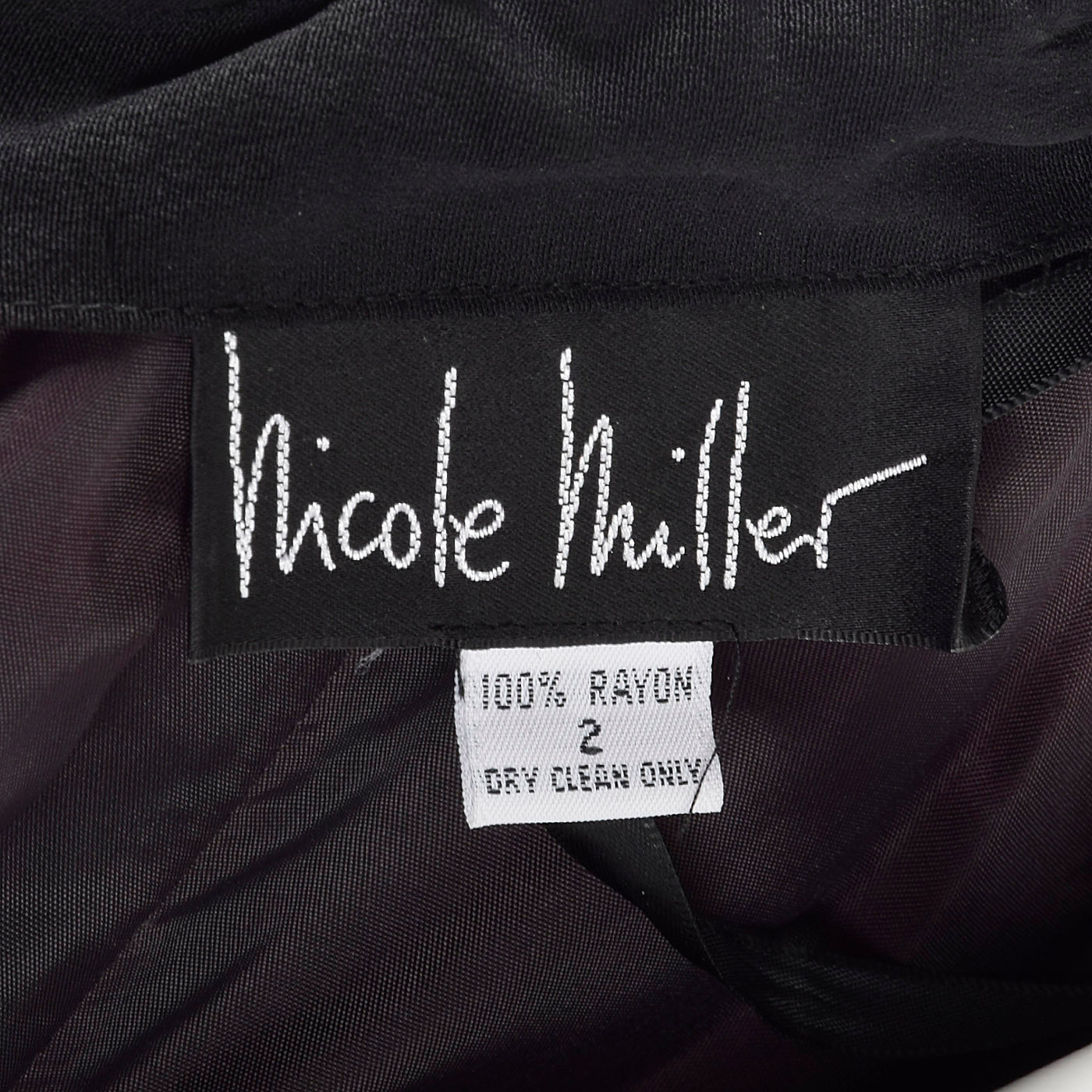 1990s Nicole Miller Off Shoulder Little Black Dress