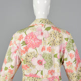 1960s Pink Floral Spring Coat