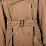 1990s Mens Saks Fifth Avenue Sharkskin Trench Coat