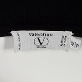 1990s Valentino Studio Black Knit Tunic with Beaded Fringe