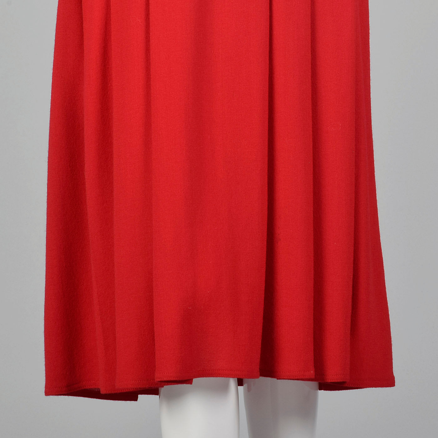 1980s Chloe Red Wool Dress with Elastic Waist