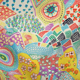 1970s Psychedelic Print Maxi Dress with Bell Sleeves