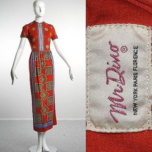 1960s Mr Dino Short Sleeve Summer Dress