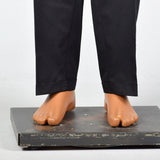 1960s Black Flat Front Cuffed Pants