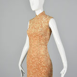 1960s Burnout Silk Velvet Dress Set