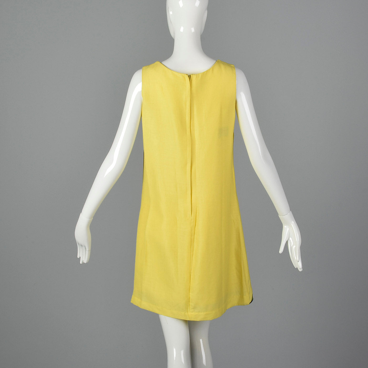 1960s Deadstock Yellow Dress with Mod Flowers