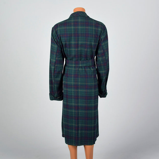 1990s Mens Pendleton Wool Plaid Robe
