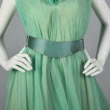 1970s Mint Green Palazzo Pants Set