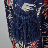1940s Mens Sulka Silk Robe with Amazing Art Deco Print