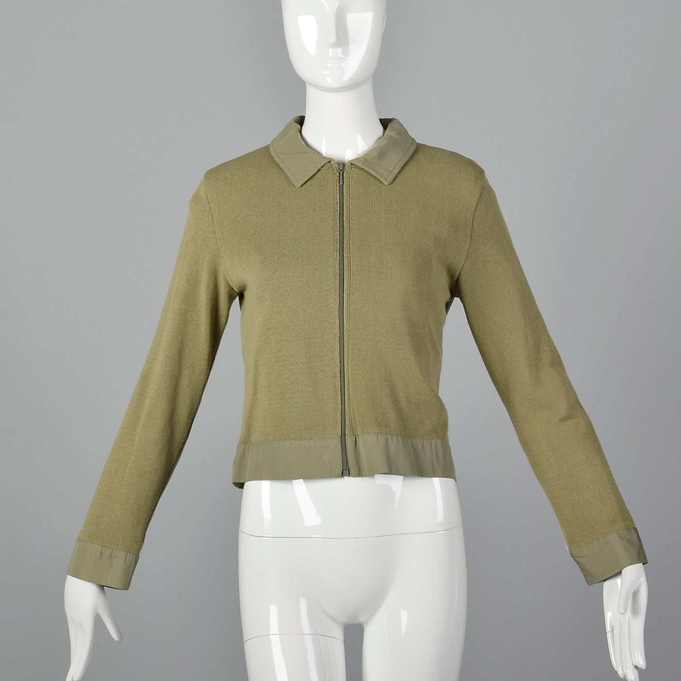 2000s Miu Miu Green Knit Jacket