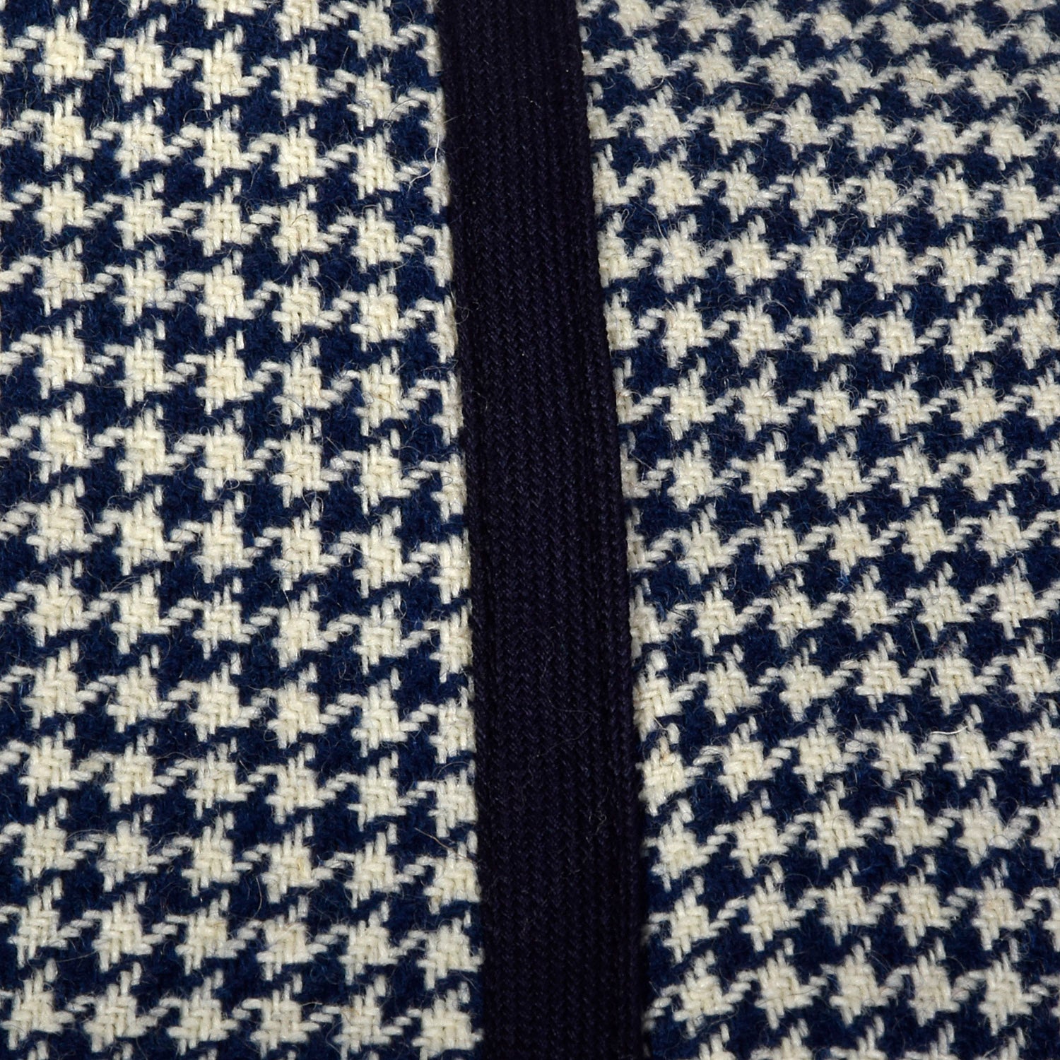Medium Geoffrey Beene 1970s Navy Houndstooth Dress