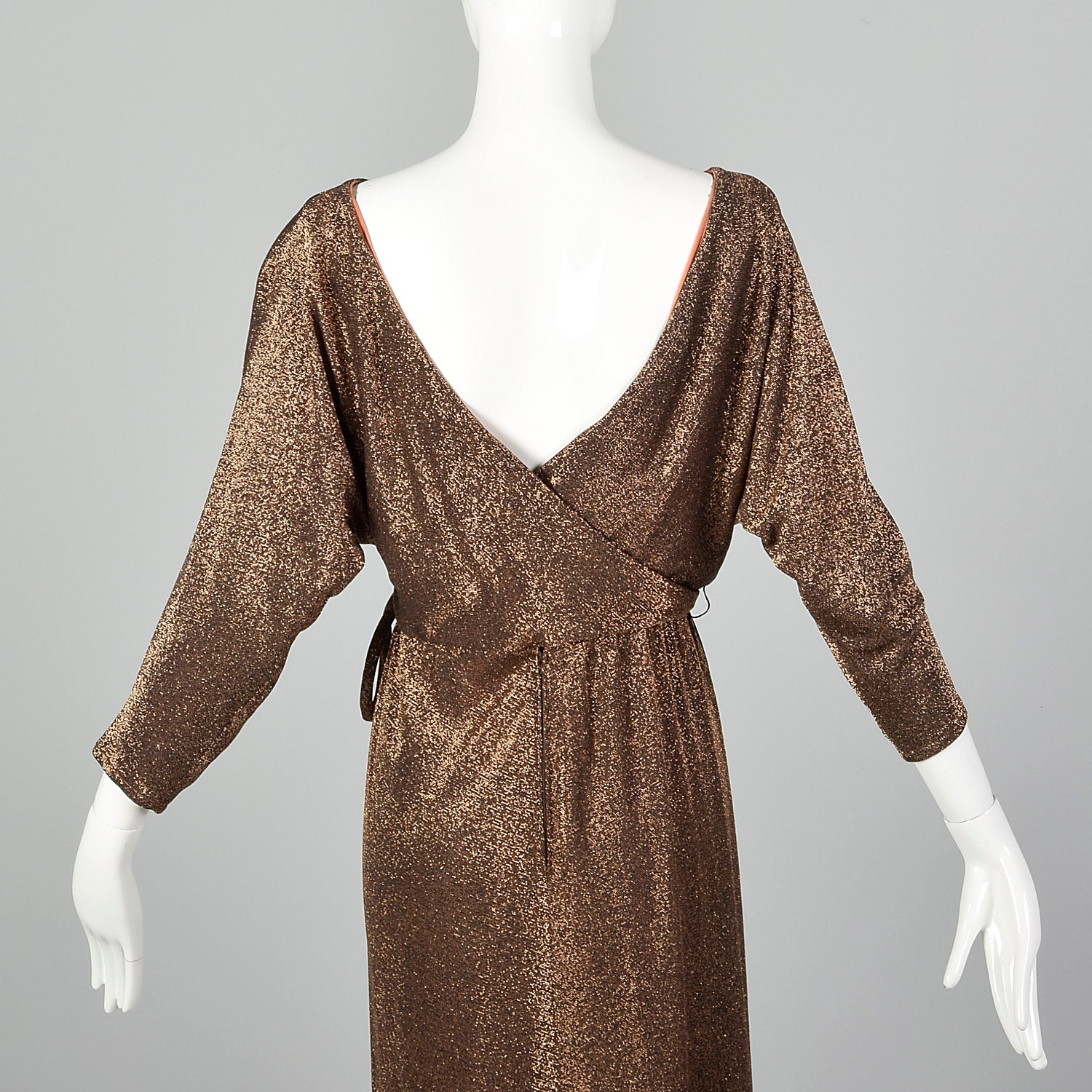 Small 1970s Bronze Lurex Dress
