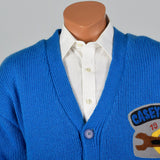 1990s Blue Knit Novelty Race Car Coat