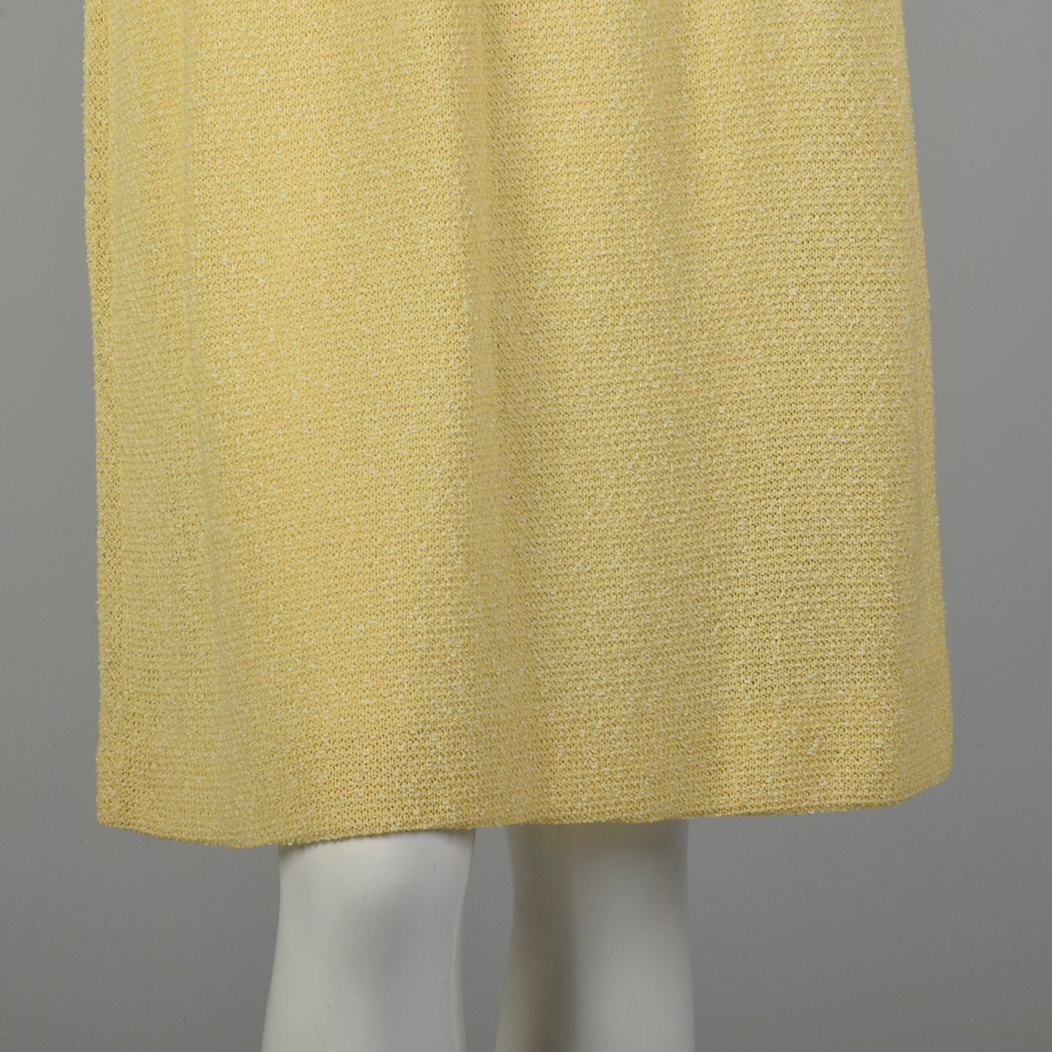 Medium 1960s Yellow Knit Outfit Sleeveless Top and Skirt