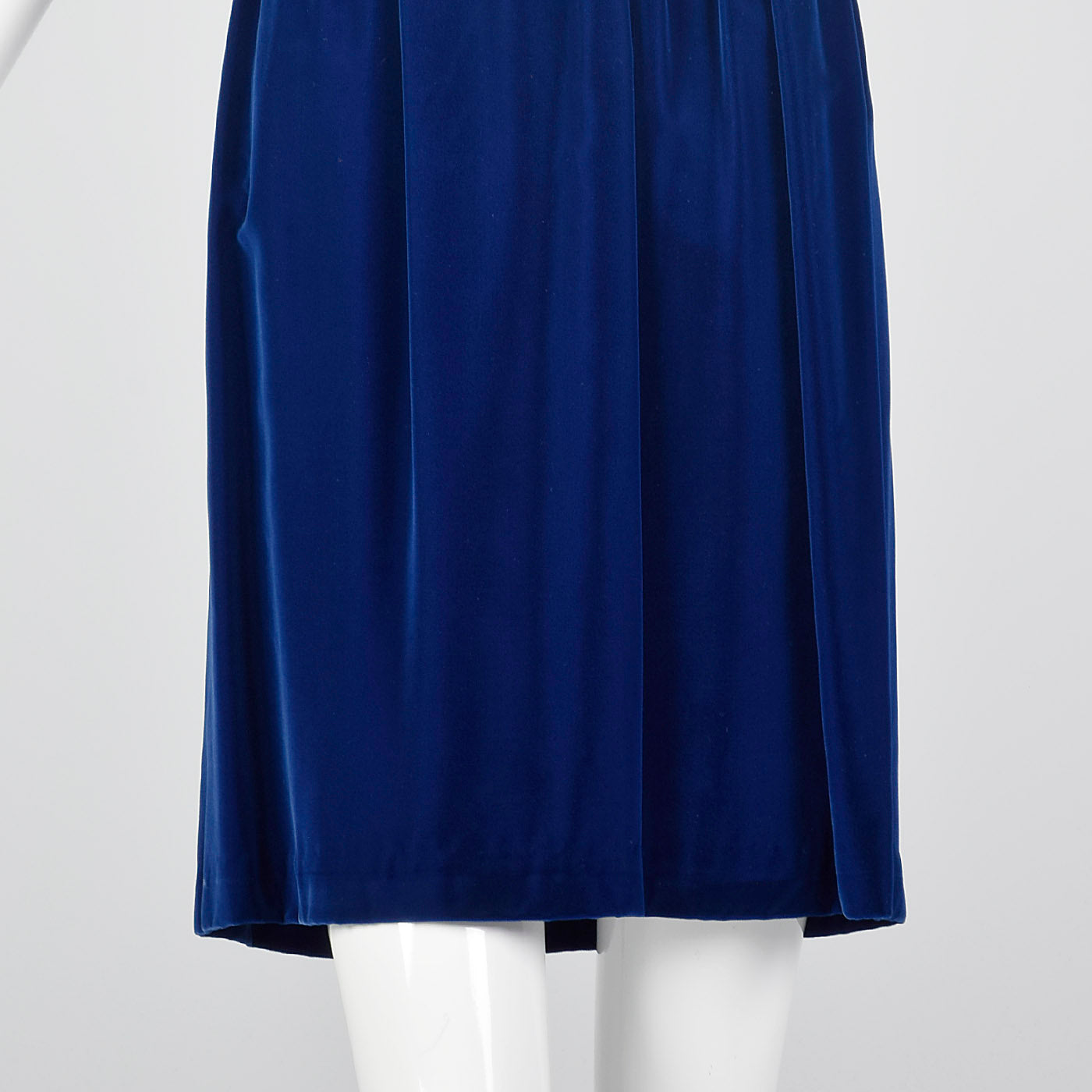 1960s Lanz Original Blue Velvet Dress