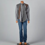 2000s Comme des Garcons SHIRT Patchwork Swing Button Down