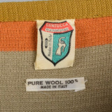 1960s Cropped Sweater with Gold and Orange Stripes