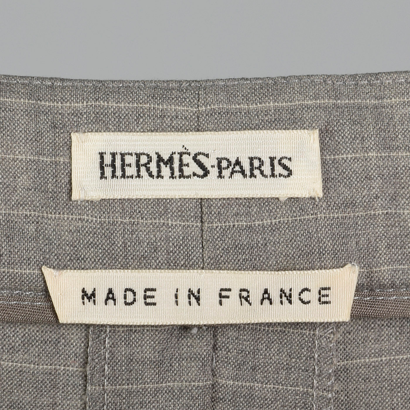 1990s Hermès Wool Pants in Heathered Gray