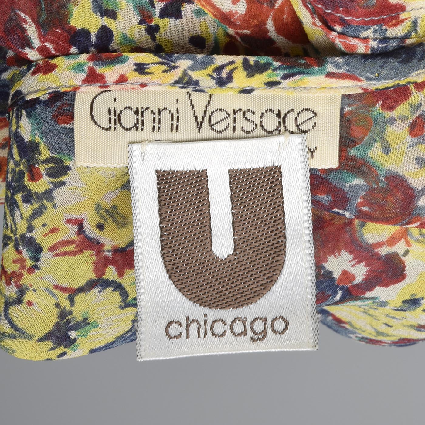 1980s Gianni Versace Sheer Bohemian Silk Blouse