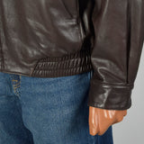 Large Robert Comstock Brown Leather Jacket