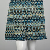 Mediumc Attributed to Pierre Balmain Medium 1970s Blue Lurex Shift Dress