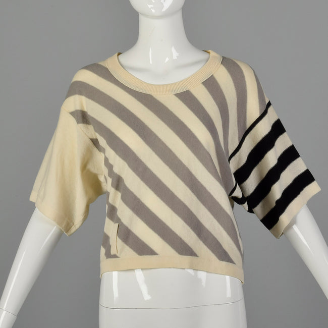 Sonia Rykiel Small Short Sleeve Striped Sweater