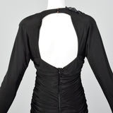 1980s Casadei Black Beaded Dress