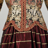 Medium 1989 Documented Victor Costa Ensemble Holiday Evening Two Piece Gown Skirt Jacket Set
