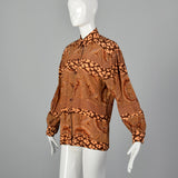 Large Escada 1980s Printed Blouse