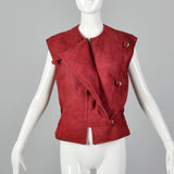 Medium 1980s Asymmetrical Suede Vest