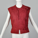 Medium 1980s Asymmetrical Suede Vest