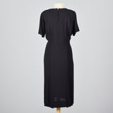 1950s Little Black Dress with Rhinestone Detail