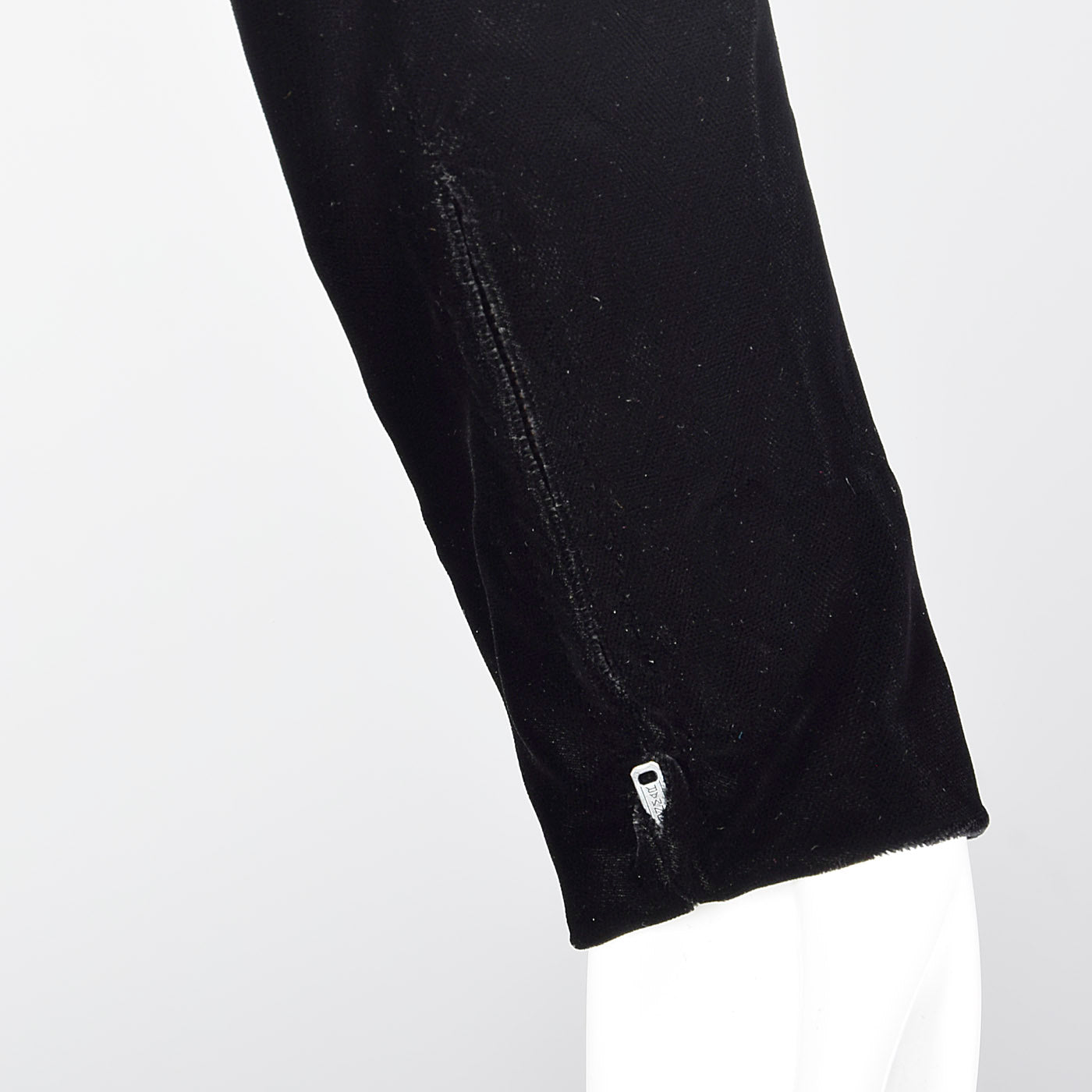 1950s Black Velvet Dress with Textured Skirt