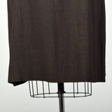 XXL 1950s Dress Belted Brown Volup Short Sleeve Cocktail Party