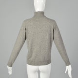 Medium Brooks Brothers 1970s Gray Cashmere Turtleneck Sweater