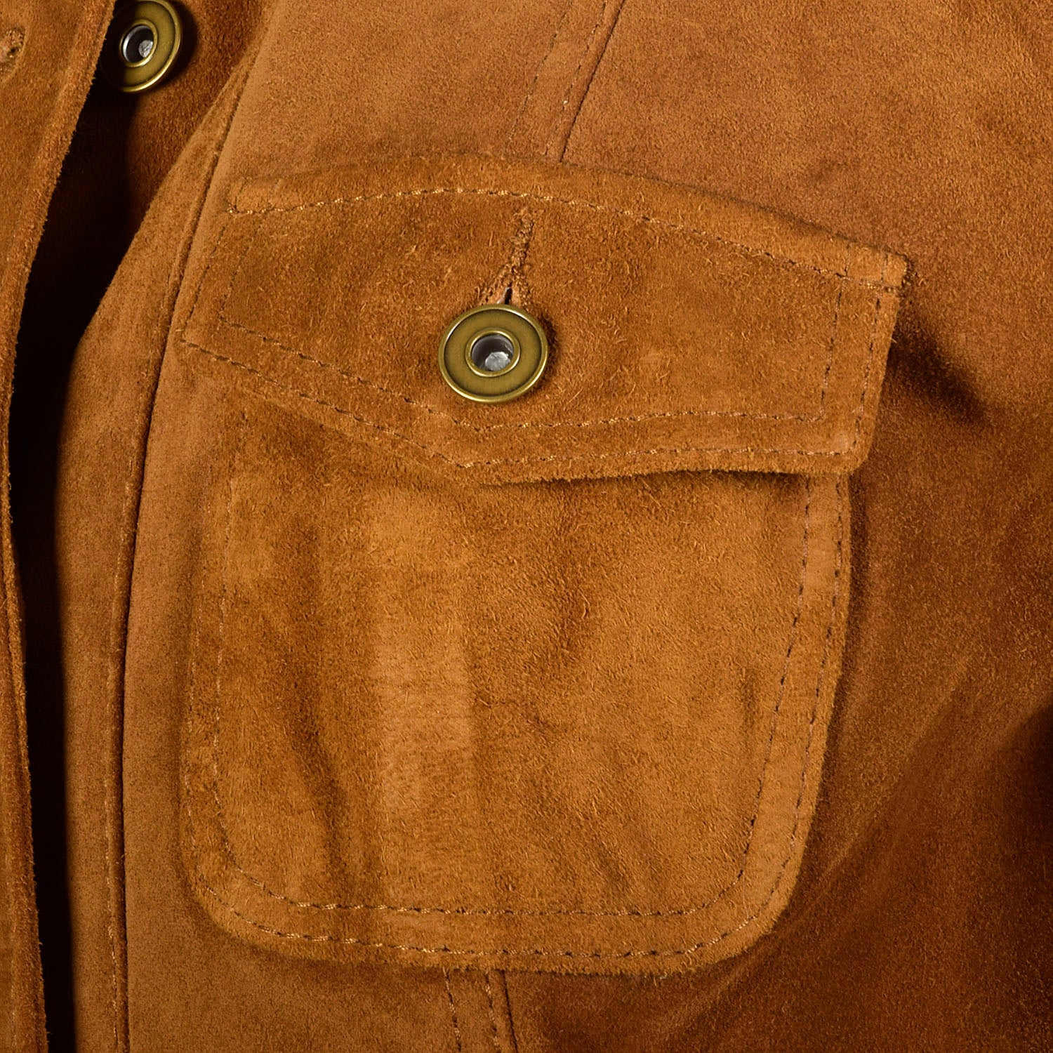 The Territory Ahead Brown Suede Jacket with Donut Buttons
