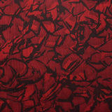 1960s Black and Red Print Dress with Mesh Bodice and Matching Overlay Top